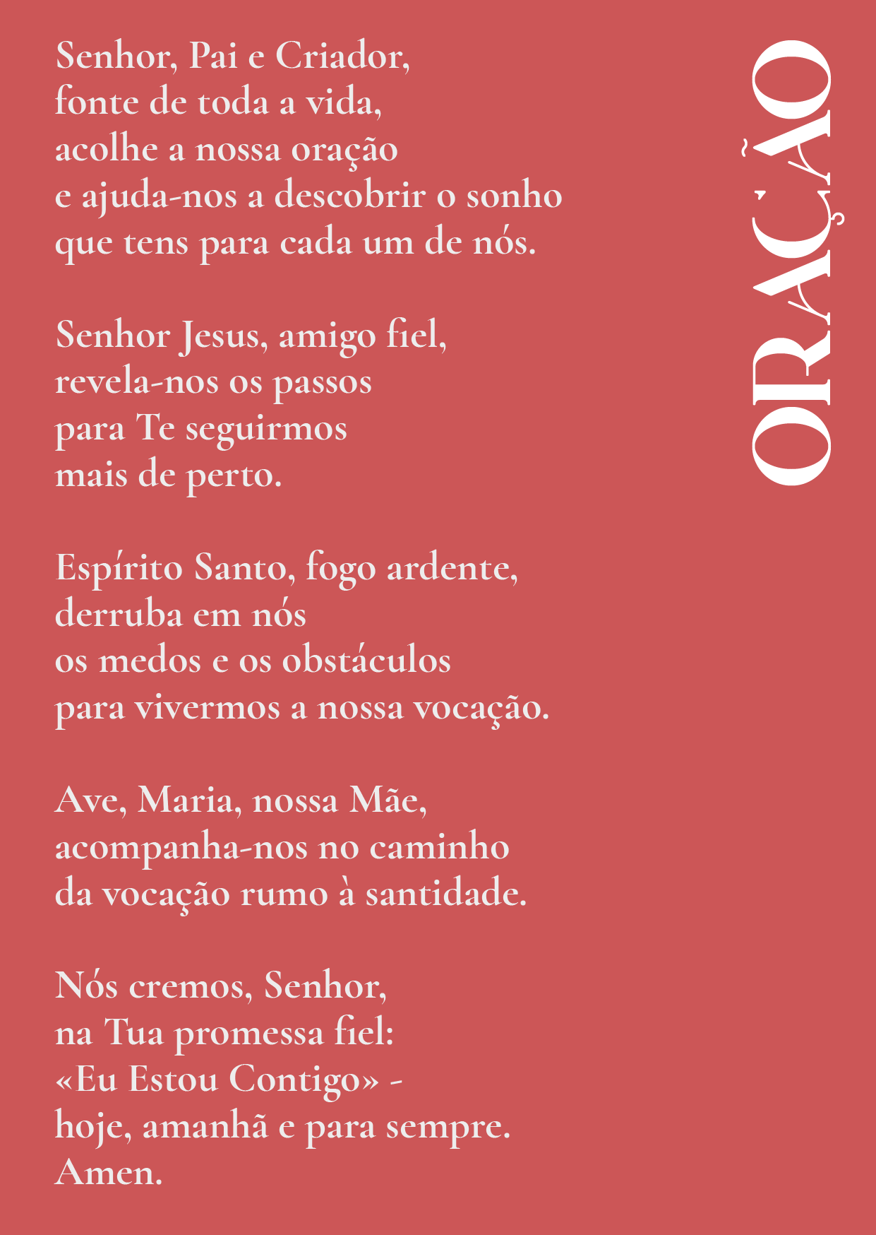 oracao verso